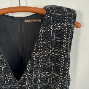 BO.BO Bourgeois Boheme ~Gold Metallic Plaid Bodysuit